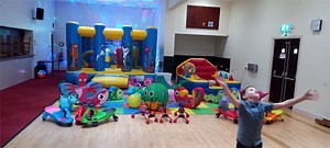 Inflatable Soft Play Party House - Bouncy castle, soft play, themed party packages hire in Launceston, Bude, Holsworthy, Plymouth, Exeter, Truro, Barstaple, Devon Cornwall | Kidz Bouncy Castle & Soft Play Hire