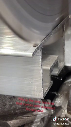 This is the tracking for floats to be mounted to the bottom of a dock…#aluminum #cut #satisfying #oddlysatisfying #33333 #fyp