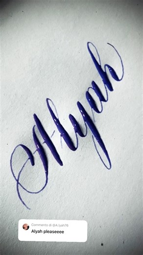 Copperplate calligraphy, tutorial: how I write your name #alyah