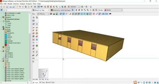 火灾模拟软件PyroSim关于室外风向及风速、风向随时间变化的设置