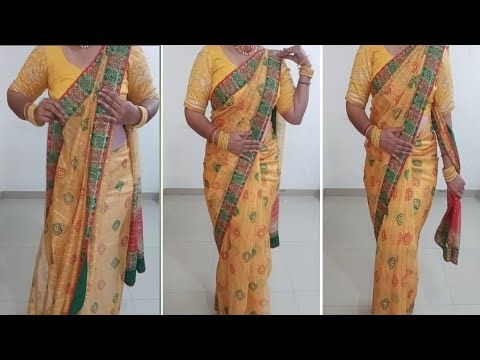 How to make parfect side -sholder pleats for slim look/Pure organza saree draping tutorial💫#saree