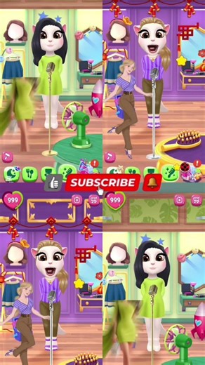 Dame un grr sing by Angela 2 (86) #trending #mytalkingangela2 #roblox #squidgame #kpop #fun