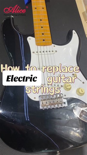 A video to show you how to restring #electricguitar strings 👍🏽🎶 #alicestrings #restringing #guitar