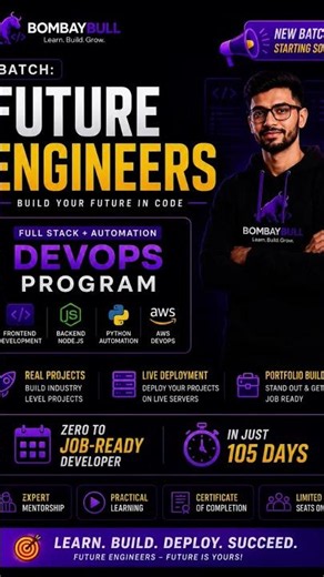 🚀 Zero to Job-Ready Developer in 105 Days | Full Stack + Python + AWS DevOps