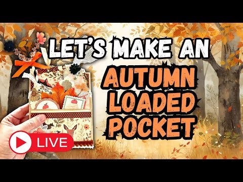 Let's Make an Autumn Themed Loaded Pocket from a Paper Bag #LIVE #junkjournal (Part 1)