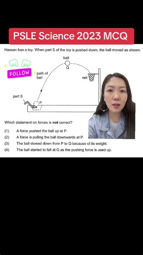 PSLE Science evergreen question #pslescience #sgscience #sgprimary #P6science #forces #singaporefyp
