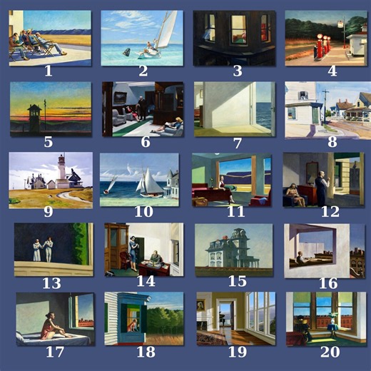 Custom Set of 2 Edward Hopper Canvas Prints,modern Print Hopper Wall Art, Combine 2 Hopper Prints, Hopper Canvas Reproduction, Abstract Art - Etsy Canada