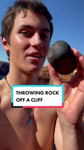 Throwing Rock Off a Cliff - Exciting Flip Challenge