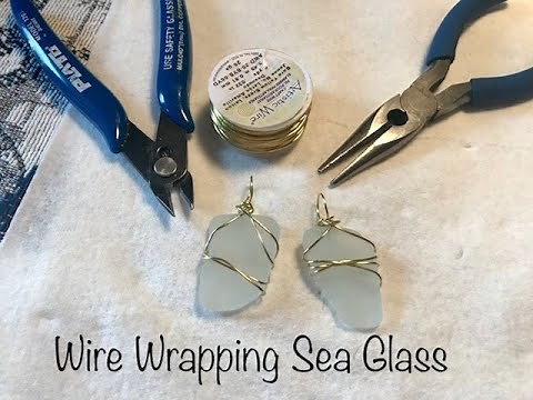 Wire Wrapped Sea Glass Pendant. No drilled hole (UPDATED)