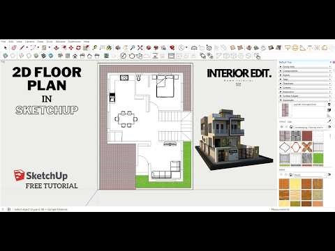 2D Floor Plan in Sketchup| Complete StepbyStep Tutorial for Beginners #sketchup #sketchuptutorial