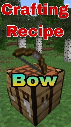 Minecraft Bow Crafting Recipe 🏹 | Easy Survival Guide #shorts