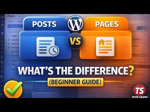 WordPress Posts vs Pages Explained (Beginner Tutorial)