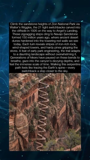 Zion's Walter's Wiggles: A Feat of Canyon Trail Engineering! #shorts