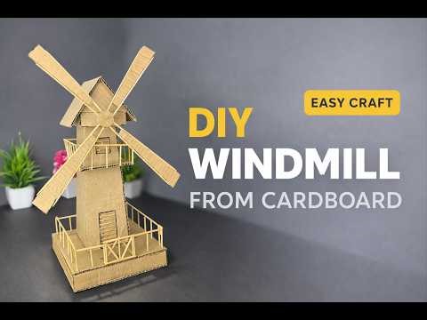 DIY Windmill Model 🌿 Made From Cardboard!