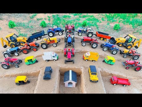 Mini tractor trolley parking video | jcb tractor video | jcb cartoon | gadi wala