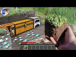 Minecraft RTX in Real Life FIRST STEVE BASE in Realistic Minecraft 創世神第一人稱真人版 RTX Texture Pack
