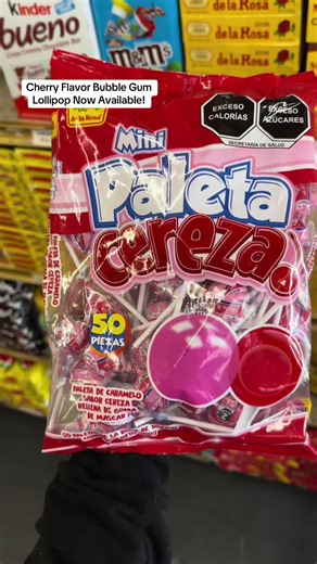 Mini Jumbo Cereza Cherry Bubble Gum Lollipop Delights