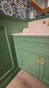 The gorgeous green powder room of your dreams