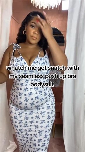 Seamless Push Up Bra Bodysuit - Available in Plus Sizes