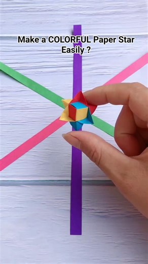 Make a COLORFUL Paper Star Easily?#shorts #papercraft #motivation #inspiration #craft