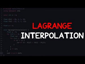 3.7.1 Lagrange Interpolation Implementation | Coding Tutorial | Numerical Methods