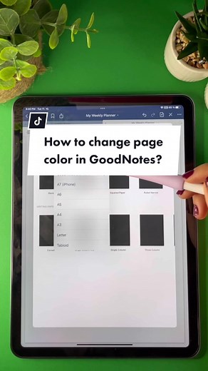 How to change page color in GoodNotes?#ipadplanning #goodnotes5 #goodnotestips #goodnotestutorial #ipadnotetaking #digijou