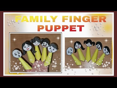HOW TO MAKE FAMILY FINGER PUPPETS WITH PAPER CRAFT ACTIVITY /IN A VERY EASY AND SIMPLE WAY💞