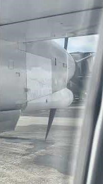 ANA プロペラ機の左のプロペラが始動する瞬間の映像 #エンジン始動 #プロペラ機 #宮崎空港