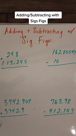 Adding/Subtracting with Sig Figs: Precision in Chemistry