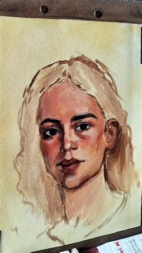 Acrylic Portrait Painting | Soft Skin Tone Blending Tutorial | Art Timelapse. #art #acrylic
