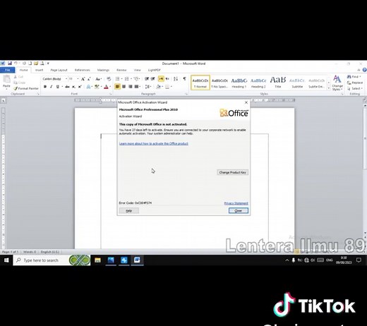 Cara Aktivasi Microsoft Office 2010 Tanpa Aplikasi