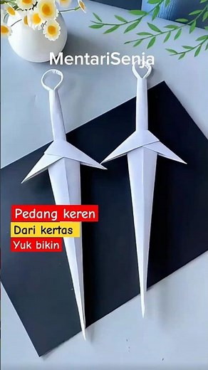 membuat pedang kunai dari kertas