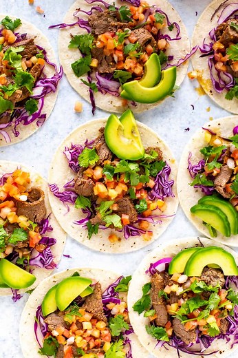 Instant Pot Flank Steak Tacos - Eating Instantly