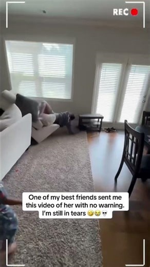 Her Cartwheel Onto The Couch Fail 🤸🏾‍♀️😆 #fail #funny #lol #gymnast #somersault #fall #haha