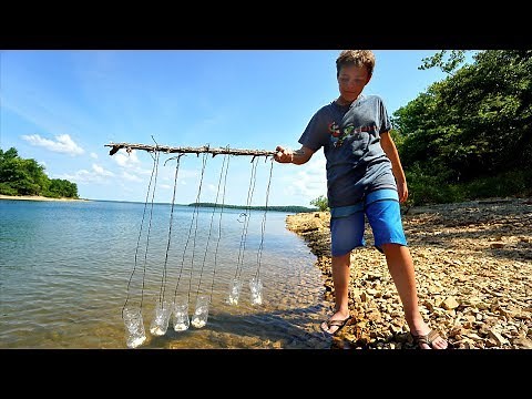 Kids Build PRIMITIVE Fish Traps to catch Bait!!! (ACTUALLY WORKED)