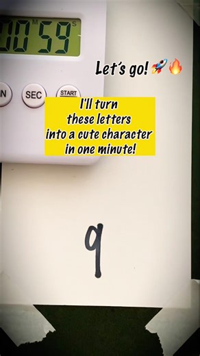 【ASMR】 Drawing Character[q] in 60Sec #drawing #asmr #art