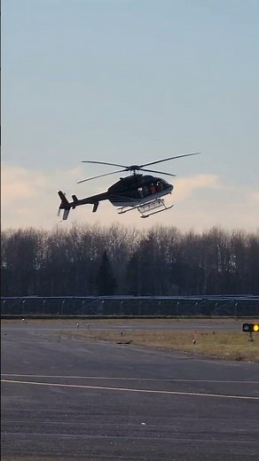 Bell 407 perfect autorotation flare