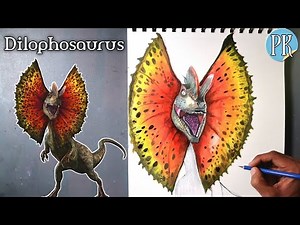 How to draw Dilophosaurus Dinosaur || Jurassic World Rebirth
