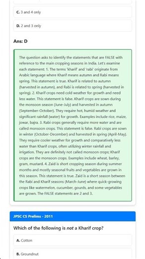 Cropping Seasons and Patterns Kharif, Rabi, Zaid