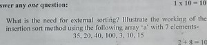 swer any one question:1×10=10What is the need for external s... | Filo
