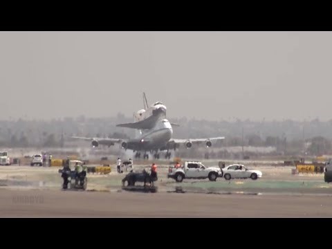 Space Shuttle Endeavour Landing LAX