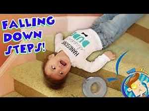 SHAWN'S 1st STEPS + FALLING DOWN THE STAIRS GAME CHALLENGE! Baby Go To Sleep!! (FUNnel Vision Vlog)