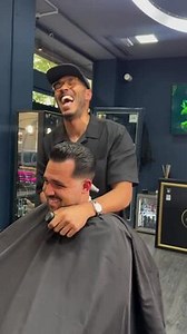 1.1K views | This barber decided to have some fun by pranking his clients with a hair dryer. While using it to blow off loose hairs after their haircuts, he playfully aimed the high-pressure air at their mouth, making them all burst into laughter. | Jukin Copyright Management | Facebook