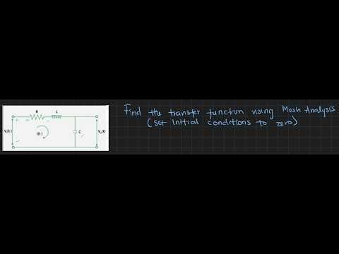 Transfer function of circuit | voltage across capacitor