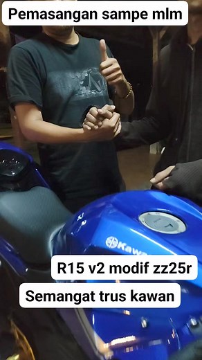 6K views · 5.2K reactions | Keren gaes semangat pemasangan sampe mlm r25 v2 modif zx25r | Modifikasi Pasir Cabe | Facebook