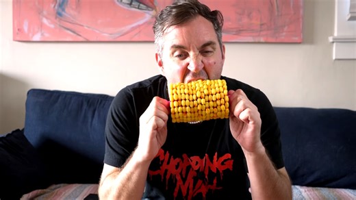Eating Candy Corn on a 3D Printed Cob