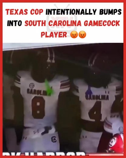 Exodux TV ❌ 📺 on Instagram: "Texas cop caught on video shoving South Carolina players after the game — tension popped off in the tunnel 😳🏈 A viral clip shows a Texas officer getting physical with South Carolina football players in the tunnel, seemingly escalating a heated post-game moment. Fans are calling out the officer for what looks like an intentional shove, raising questions about his role and conduct during the altercation. follow @exoduxtv for more culture news and updates #CollegeFoo