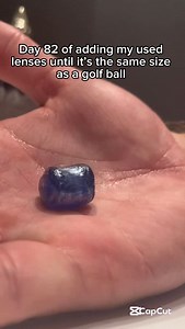 The Lensball on Instagram: "Day 82 of adding my used lenses until it’s the same size as a golf ball #CapCut #lensball #golf #fyp #day82 #contactlenses #contact"