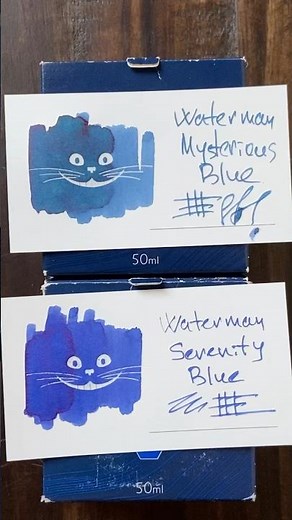 Waterman Serenity Blue vs Waterman Mysterious Blue