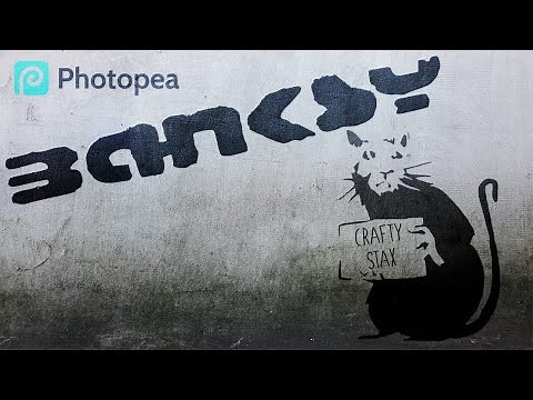 PHOTOPEA: How To Make Banksy-Style Stencil